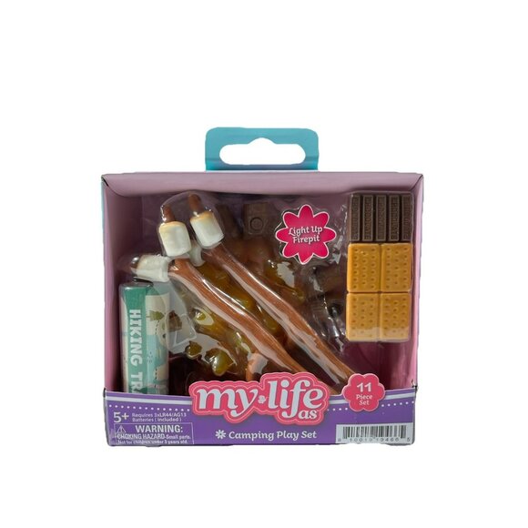 My Life As Light Up Fire Camping Set For 18-inch Doll 11 Piece Playset - Picture 2 of 10